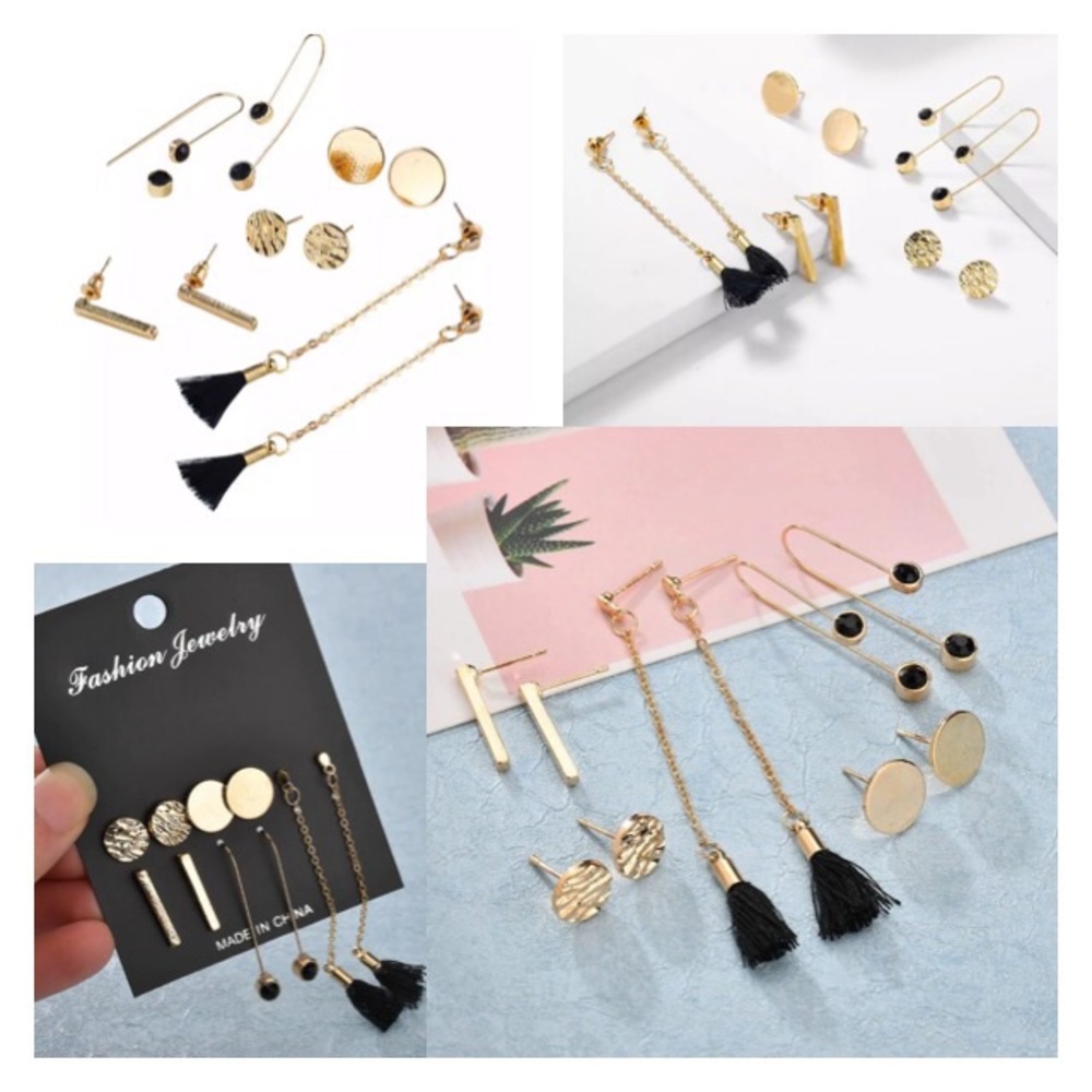 NEW!๐๐BUNDLE!๐GOLDEN๐คBLACK๐TASSELS๐๐MODERN! - Picture 1 of 8